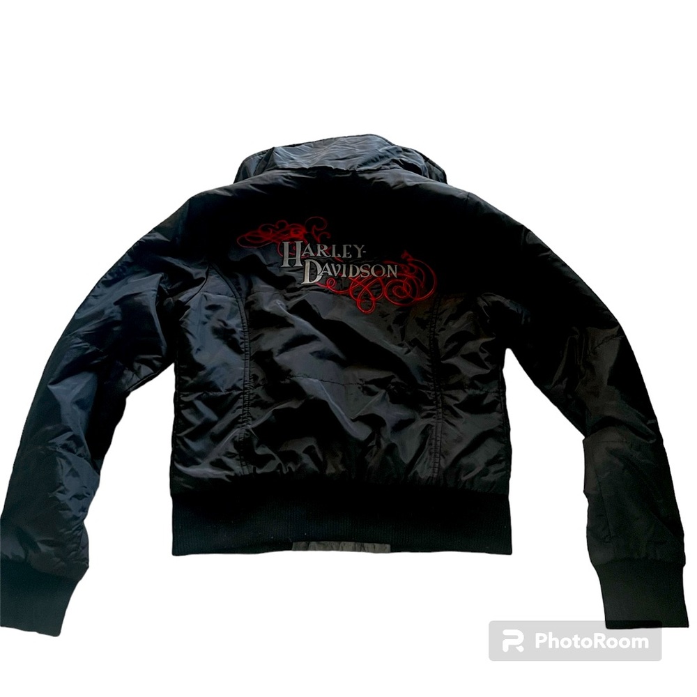 Black Harley Davidson Puffer Jacket size Medium